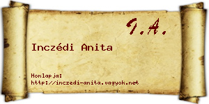 Inczédi Anita névjegykártya